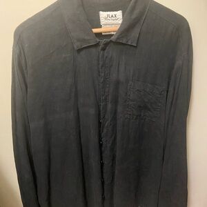 Flax Black Linen Shirt